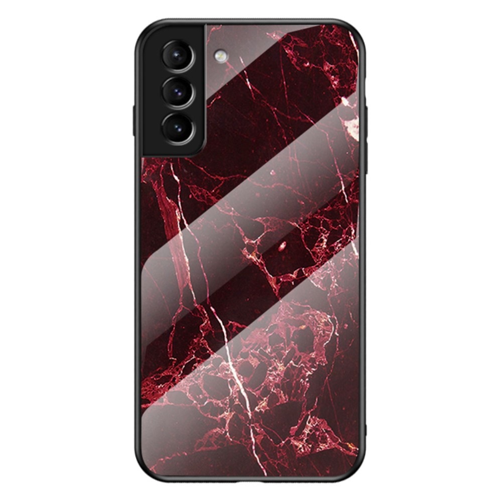 Panssarilasi Kuori Samsung Galaxy S22 punainen marmori