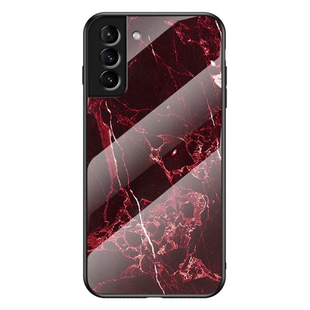 Panssarilasi Kuori Samsung Galaxy S22 Plus punainen marmori