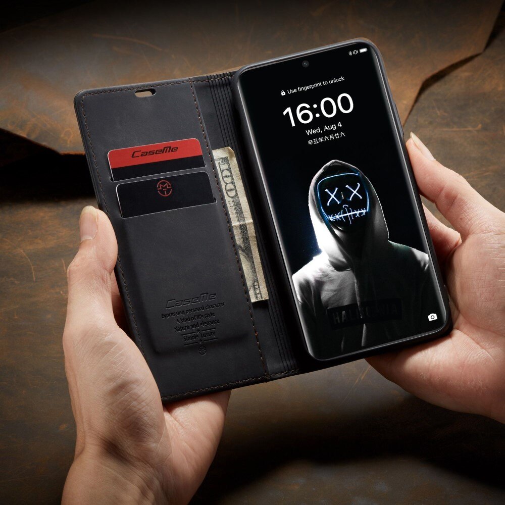 Slim Lompakkokotelo Huawei P50 Pro musta