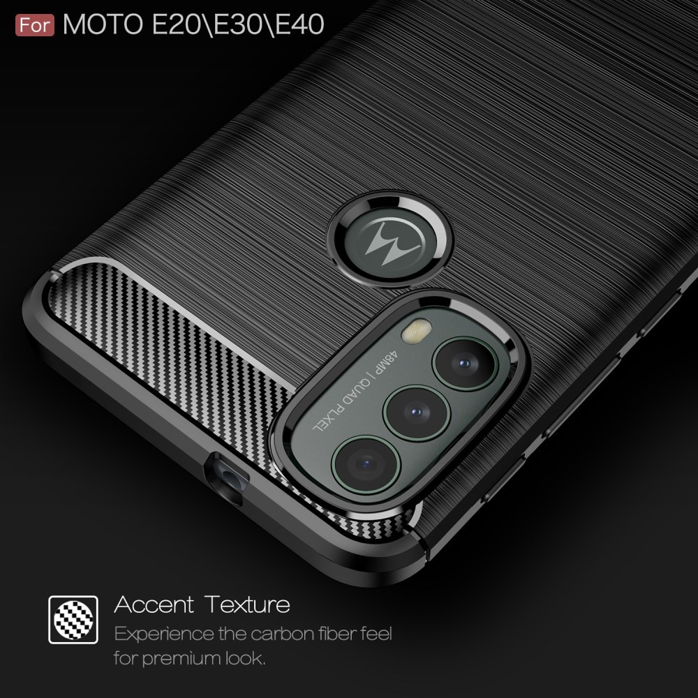 Brushed TPU Kuori Motorola Moto E20/E30/E40 Black