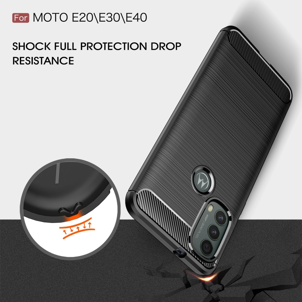 Brushed TPU Kuori Motorola Moto E20/E30/E40 Black