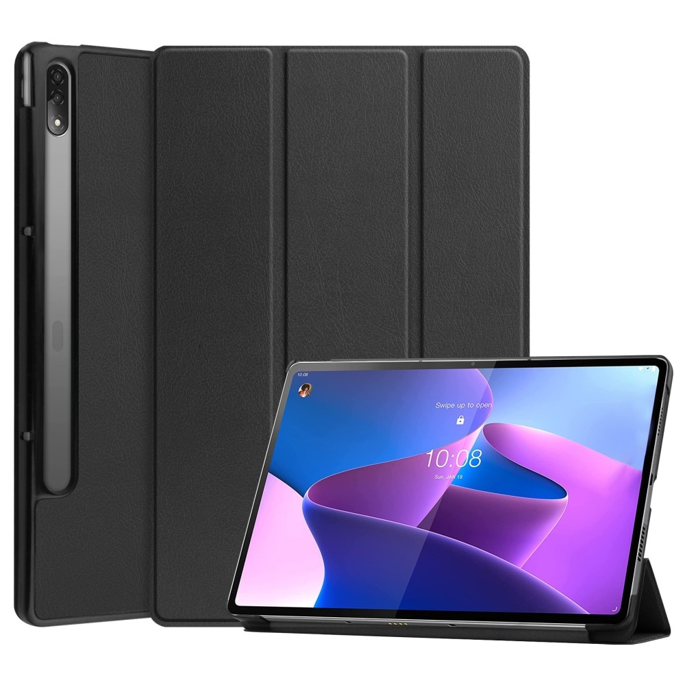 Lenovo Tab P12 Pro Kotelo Tri-fold musta