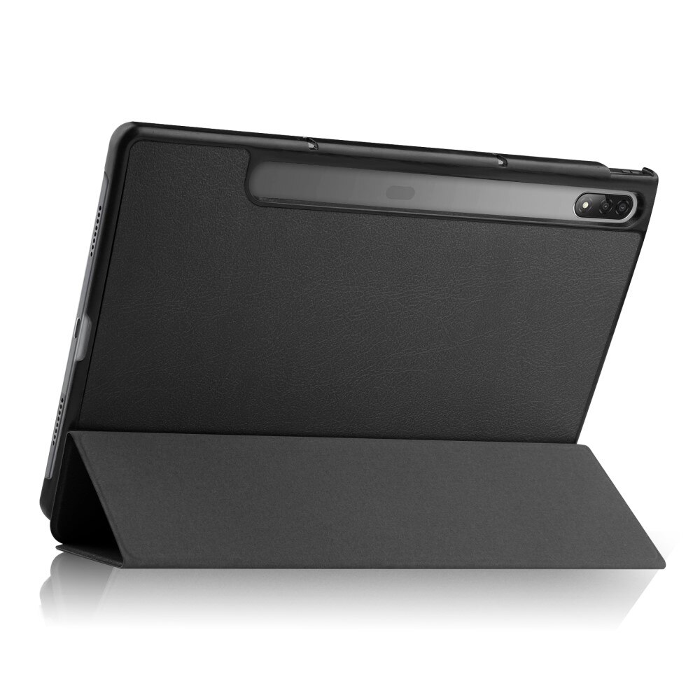 Lenovo Tab P12 Pro Kotelo Tri-fold musta