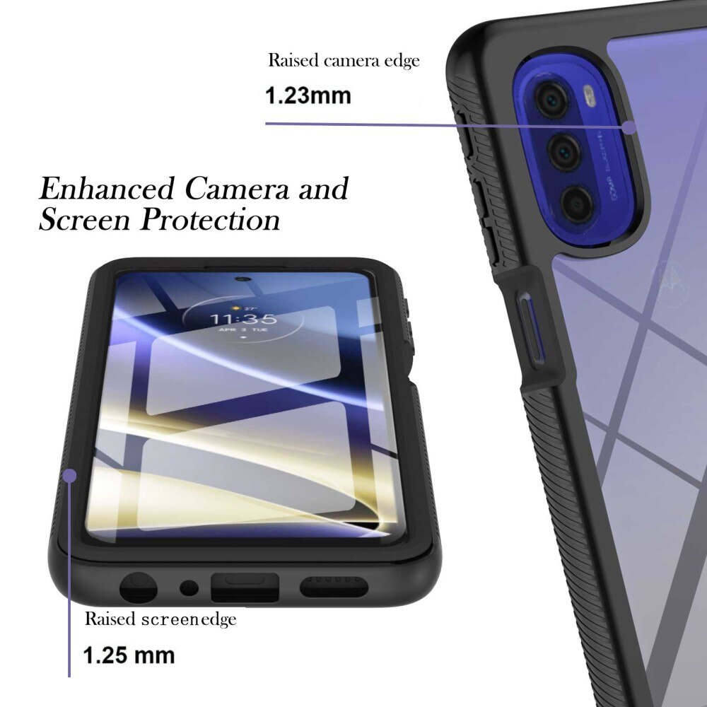 Full Protection Case Motorola Moto G51 Musta