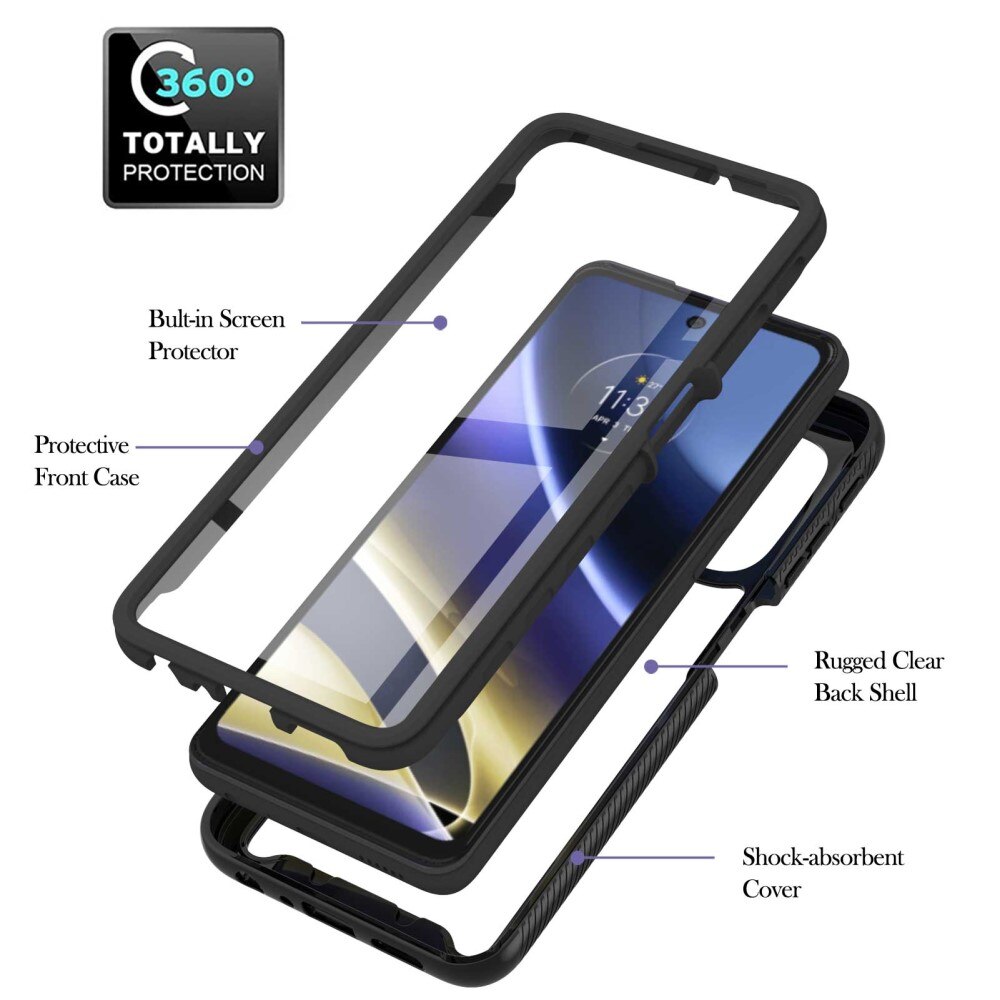 Full Protection Case Motorola Moto G51 Musta