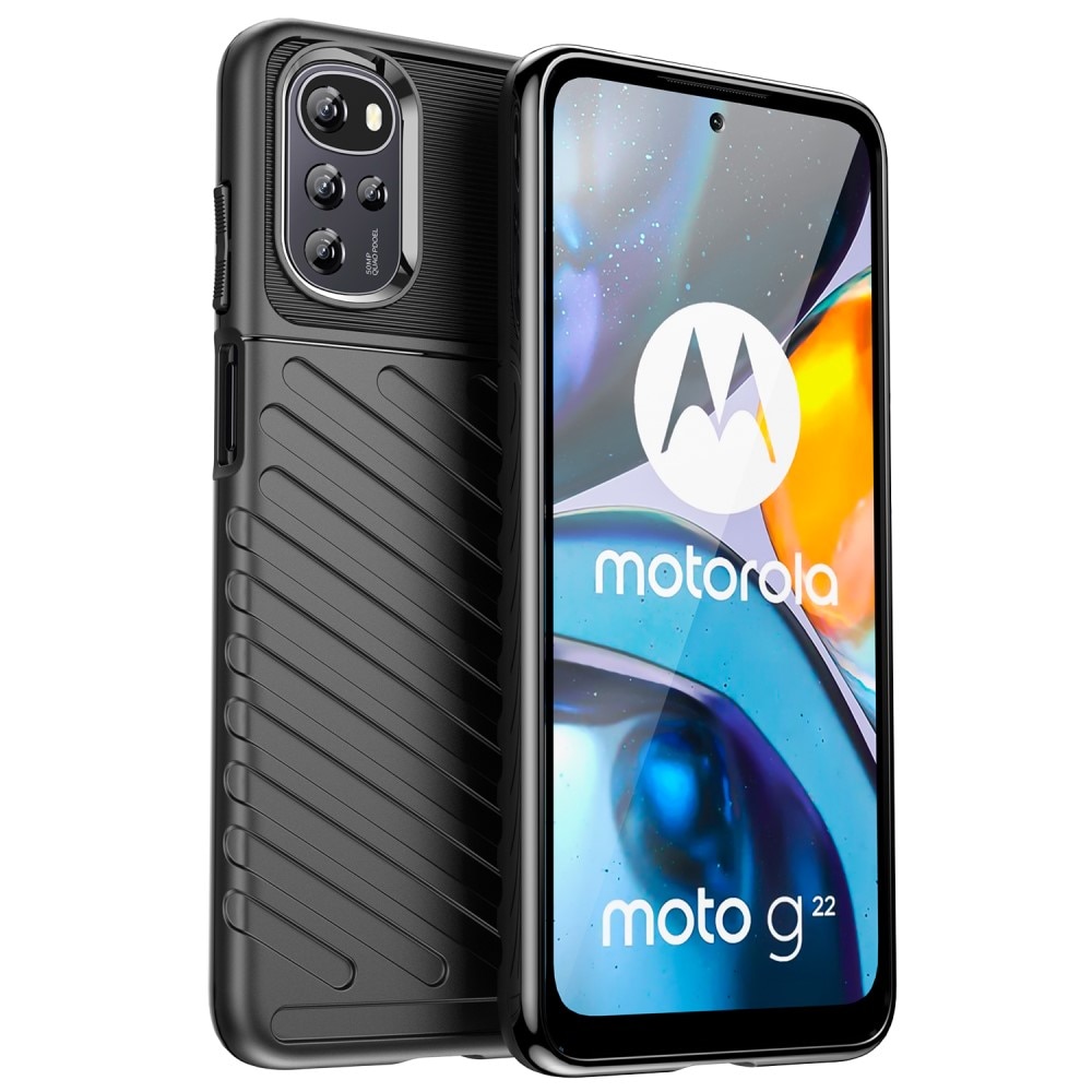 Thunder TPU Case Motorola Moto G22 musta