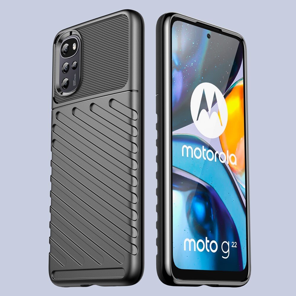 Thunder TPU Case Motorola Moto G22 musta