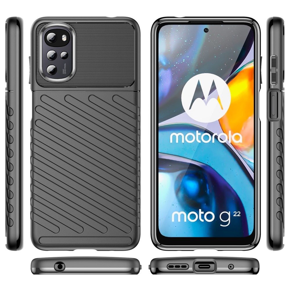 Thunder TPU Case Motorola Moto G22 musta