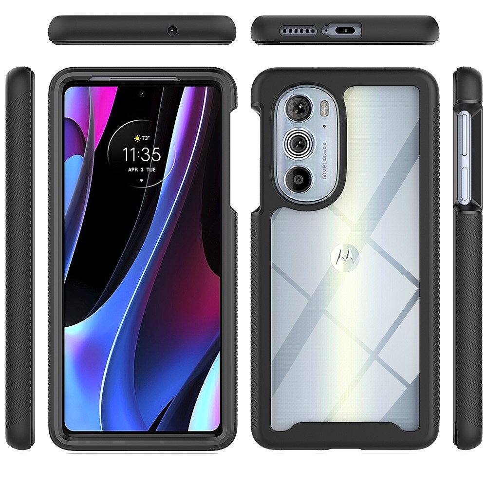 Full Cover Kuori Motorola Edge 30 Pro Musta