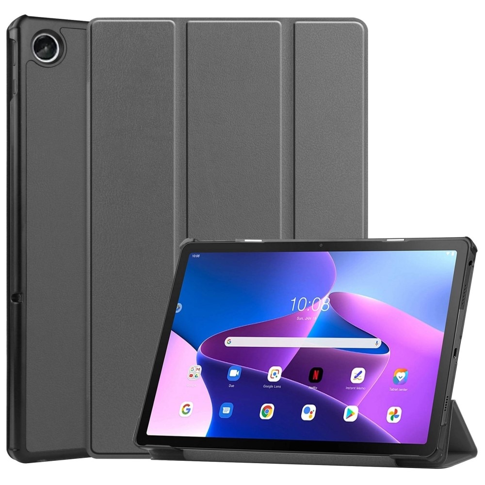 Kotelo Tri-fold Lenovo Tab M10 Plus (3rd gen) harmaa