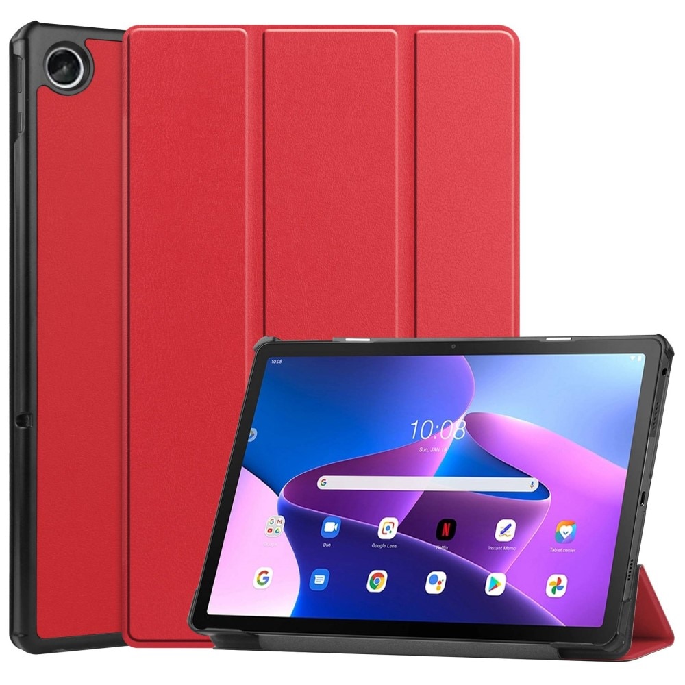 Kotelo Tri-fold Lenovo Tab M10 Plus (3rd gen) punainen