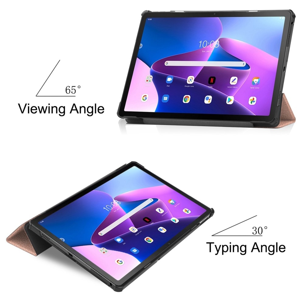 Kotelo Tri-fold Lenovo Tab M10 Plus (3rd gen) ruusukulta