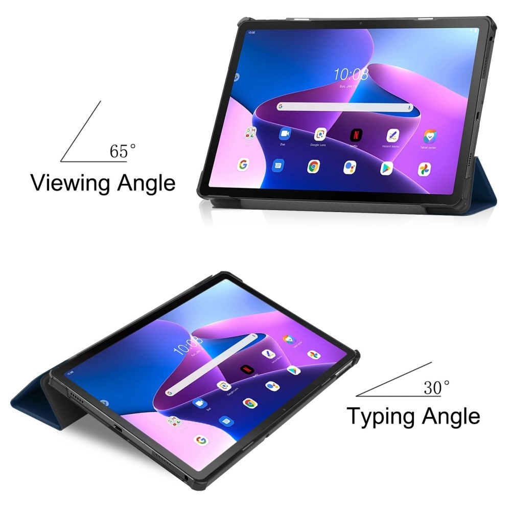 Kotelo Tri-fold Lenovo Tab M10 Plus (3rd gen) sininen