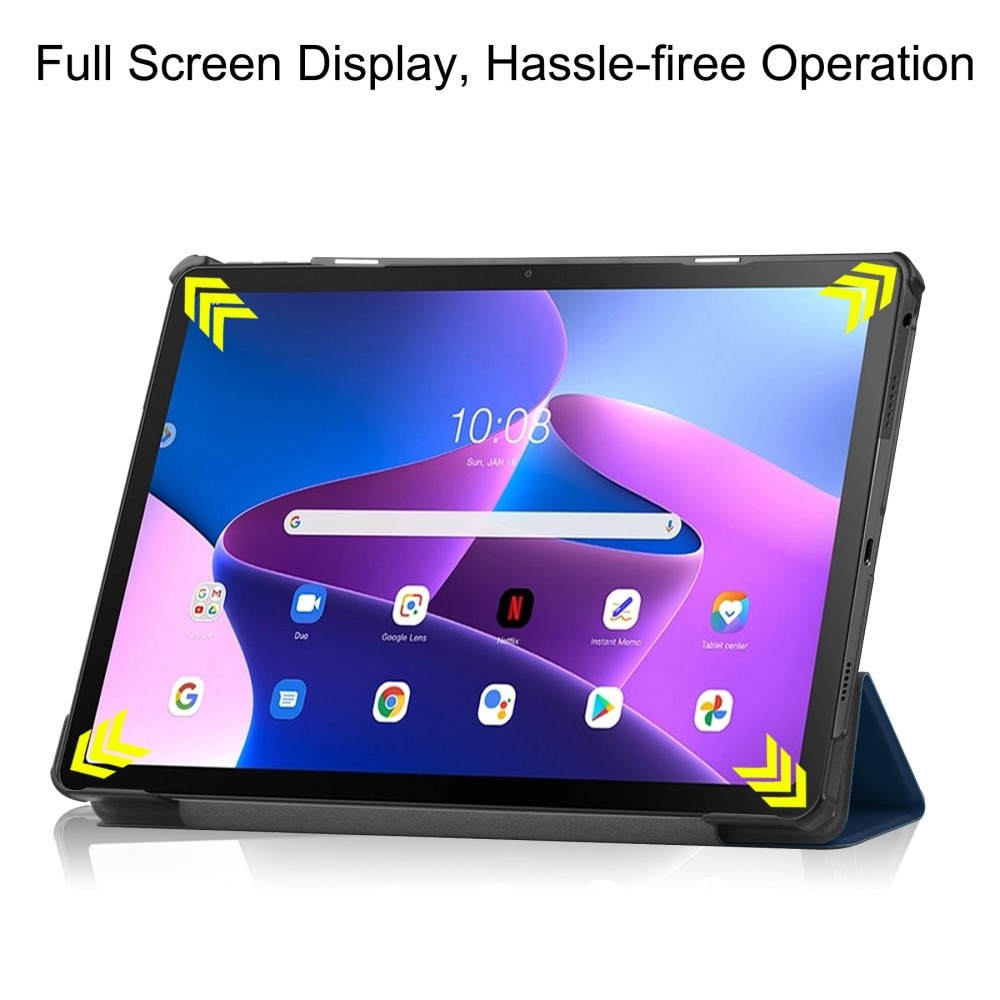 Kotelo Tri-fold  Lenovo Tab M10 Plus (3rd gen) Sininen