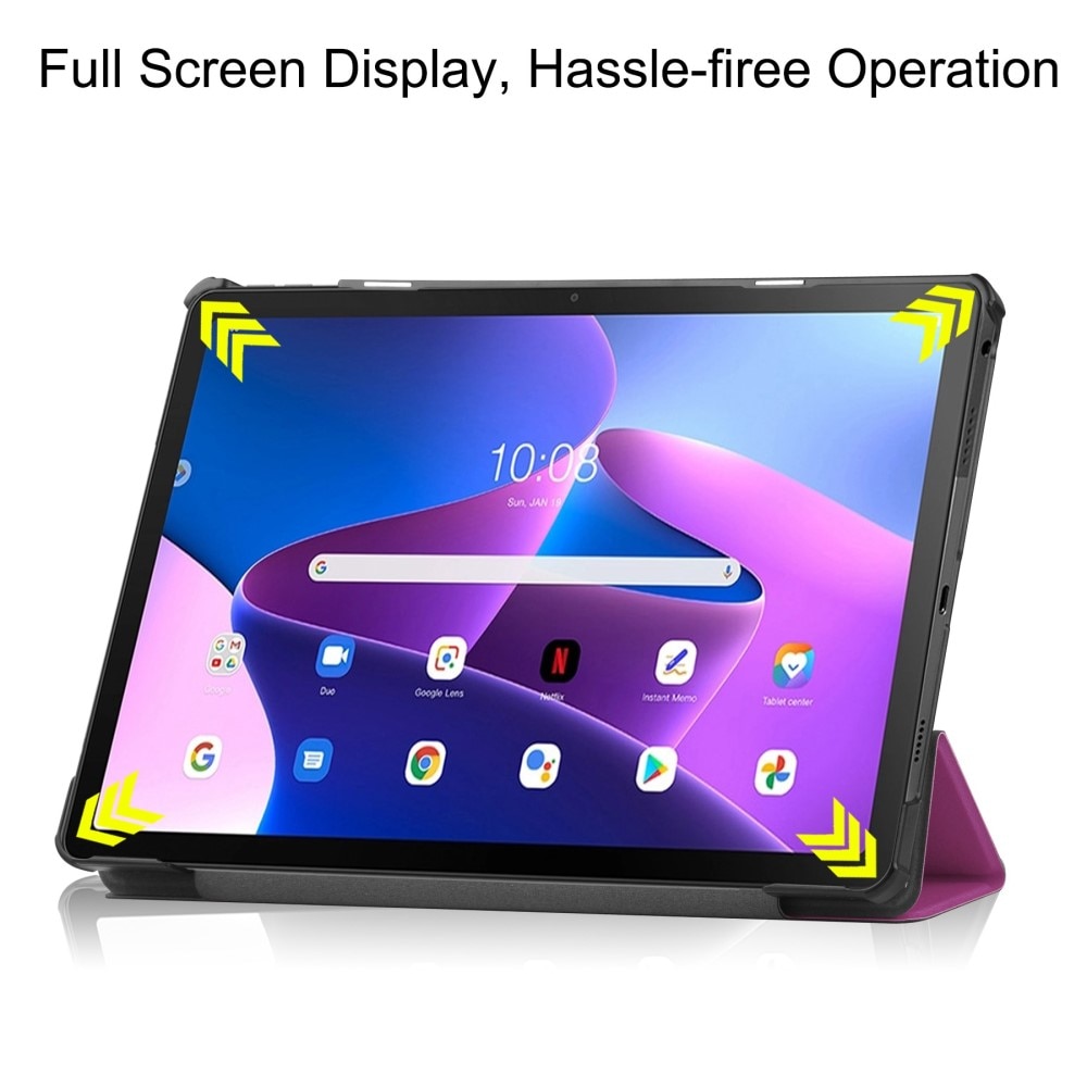 Kotelo Tri-fold  Lenovo Tab M10 Plus (3rd gen) Liila