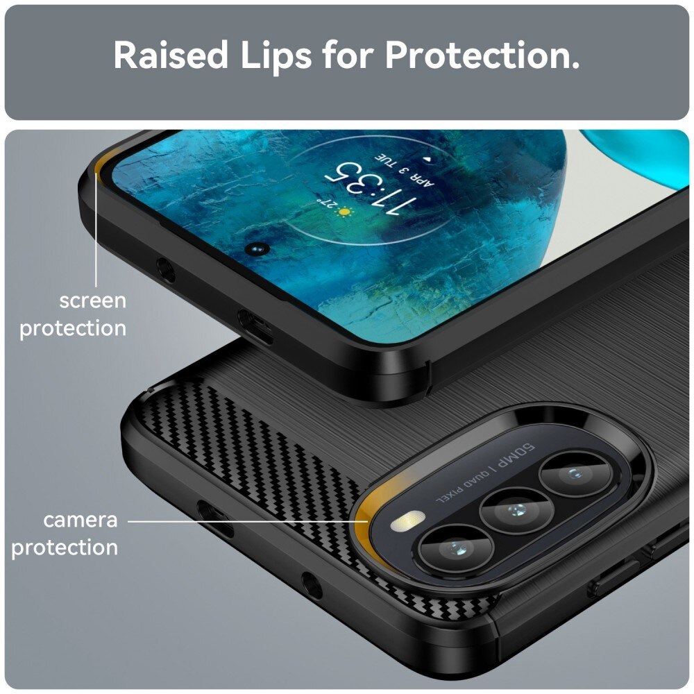 Motorola Moto G52 Kuori TPU Brushed Musta