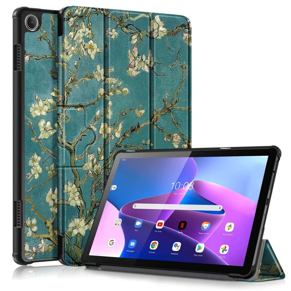 Kotelo Tri-fold Lenovo Tab M10 (3rd gen) - kirsikankukkia