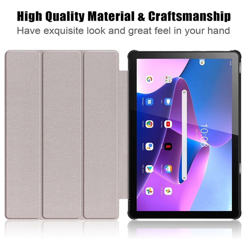 Kotelo Tri-fold Lenovo Tab M10 (3rd gen) musta