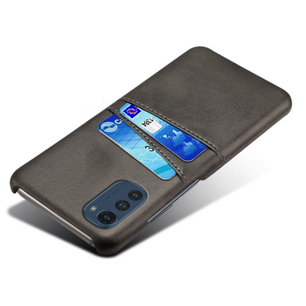 Card Slots Case Motorola Moto E32 musta