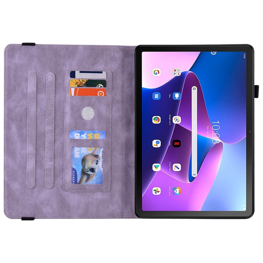 Nahkakotelo Perhonen Lenovo Tab M10 (3rd gen) liila