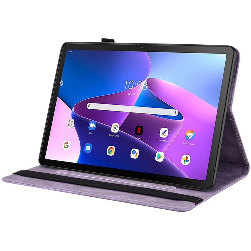 Nahkakotelo Perhonen Lenovo Tab M10 (3rd gen) liila