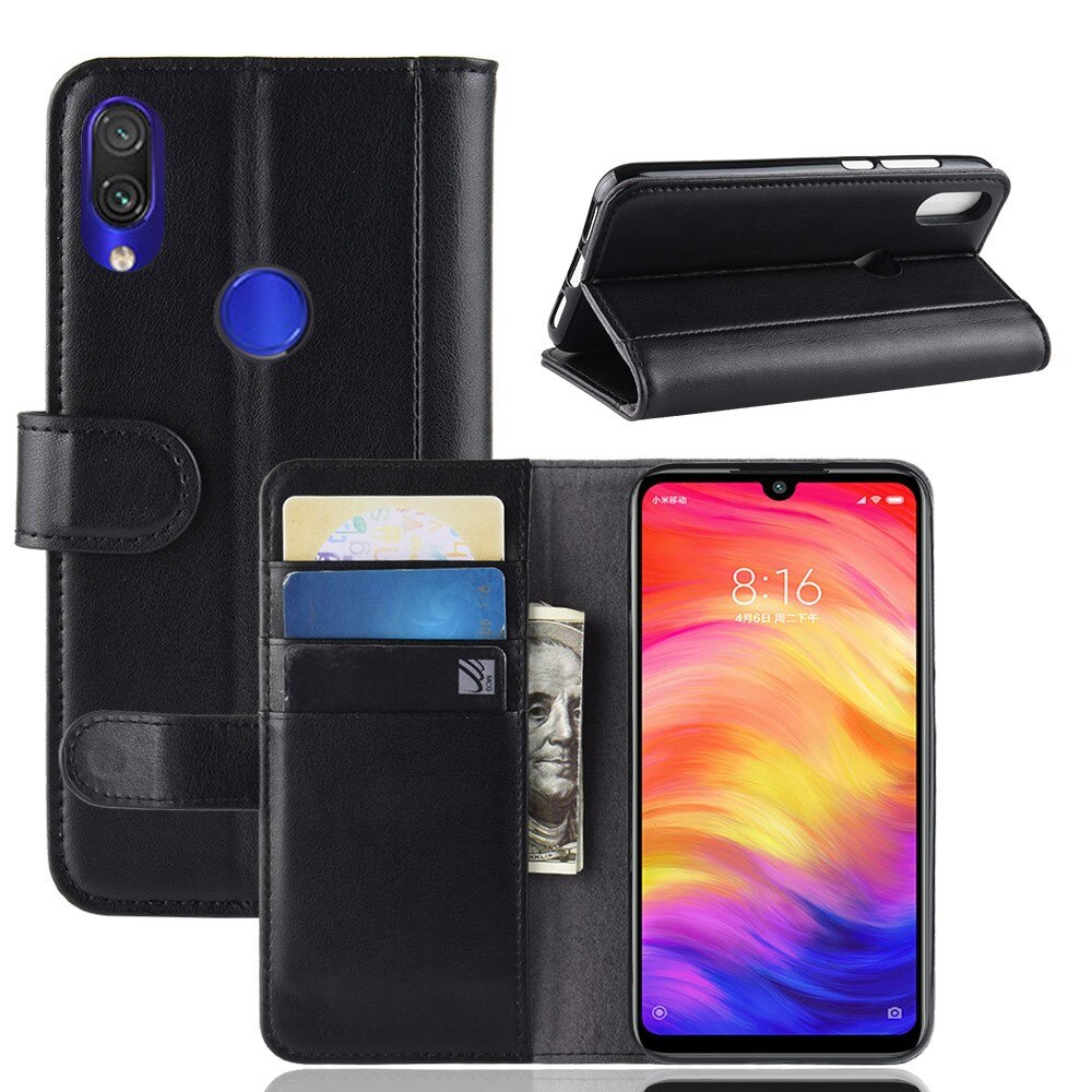 Aito Nahkakotelo Xiaomi Redmi Note 7 musta