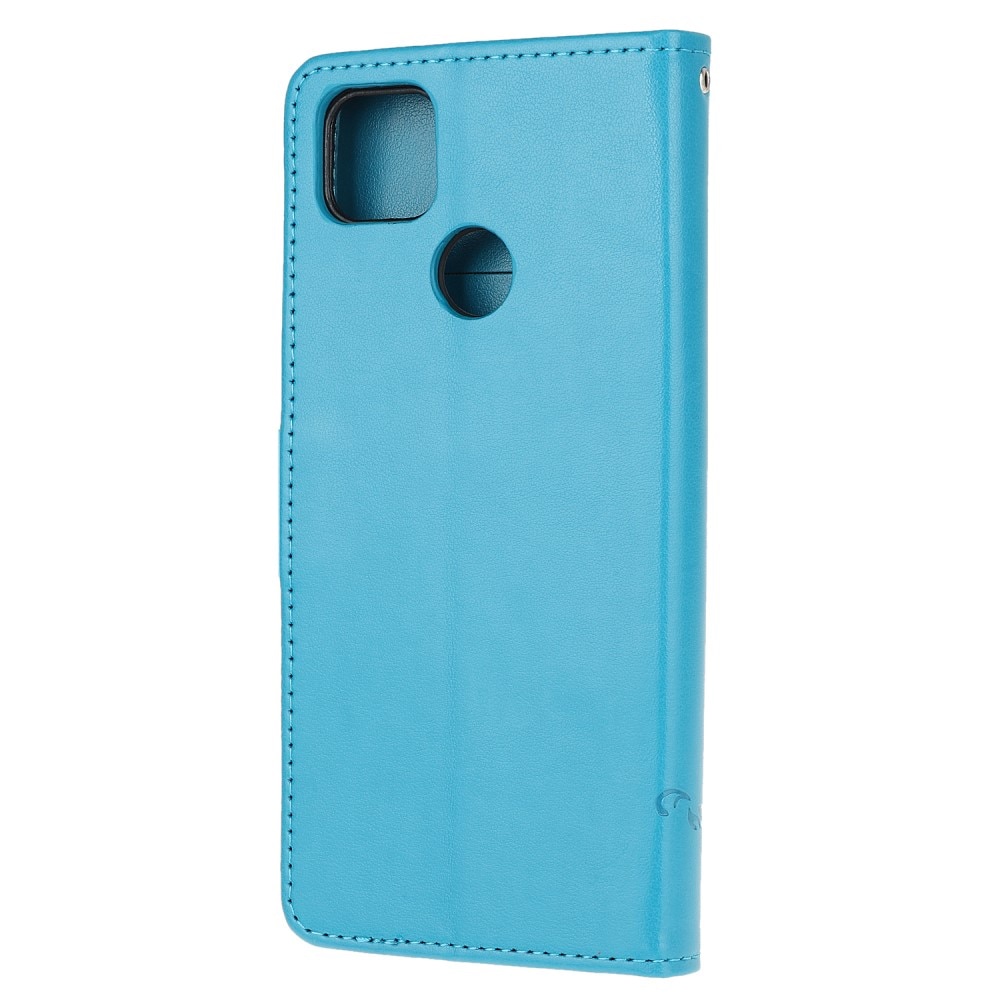 Nahkakotelo Perhonen Xiaomi Redmi 9C sininen