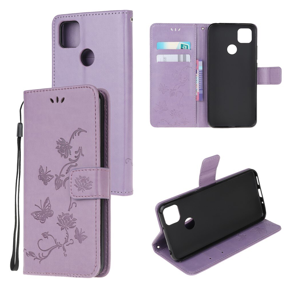 Nahkakotelo Perhonen Xiaomi Redmi 9C Liila