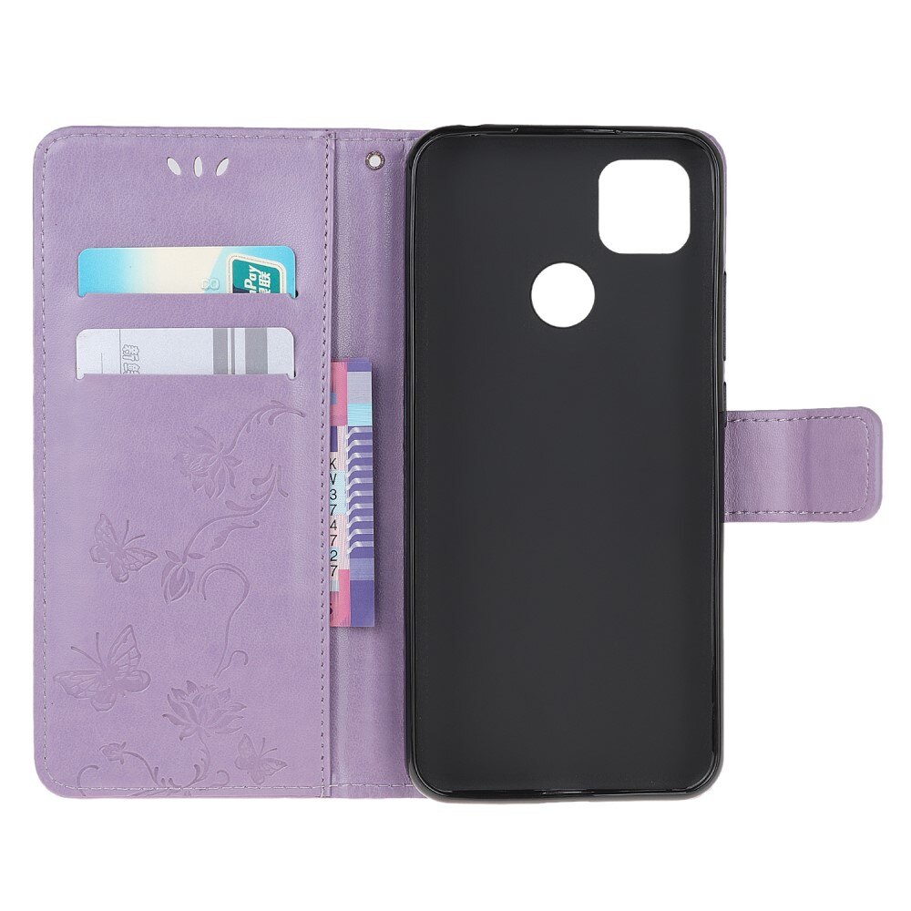 Nahkakotelo Perhonen Xiaomi Redmi 9C Liila