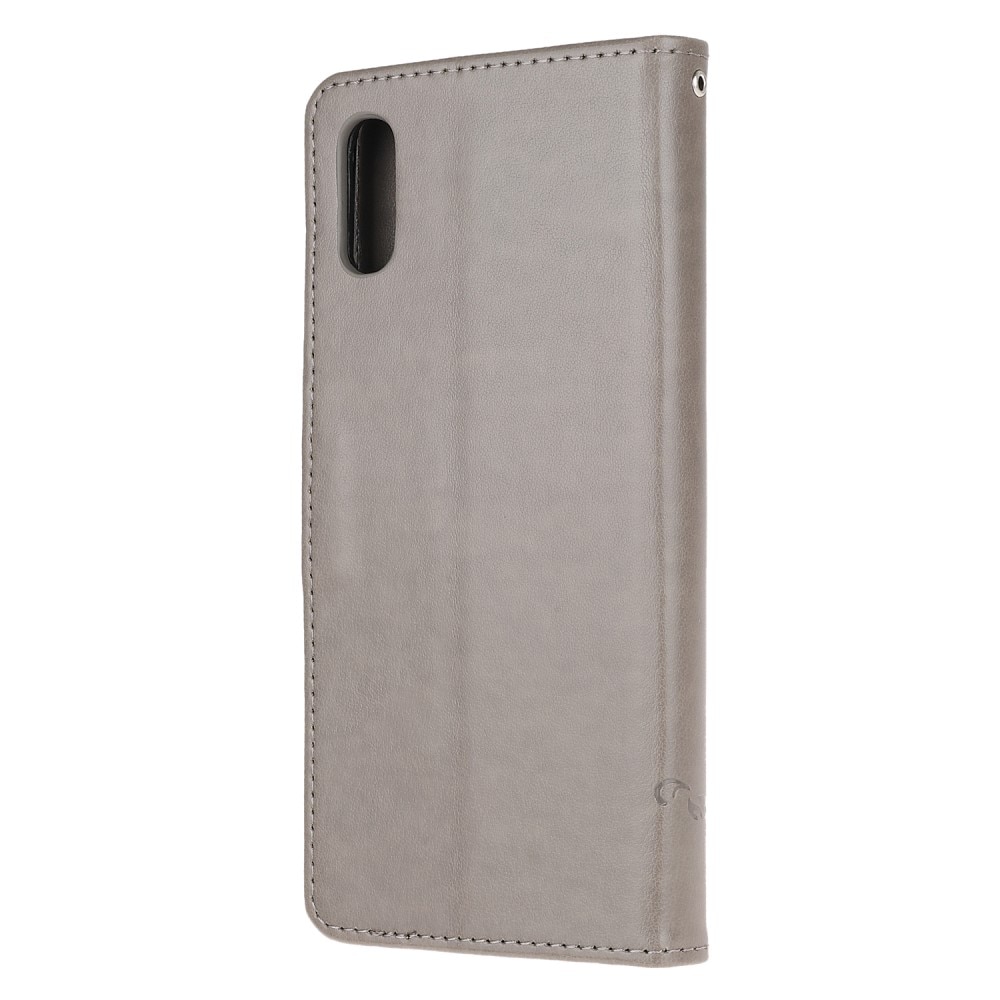 Nahkakotelo Perhonen Xiaomi Redmi 9AT Harmaa