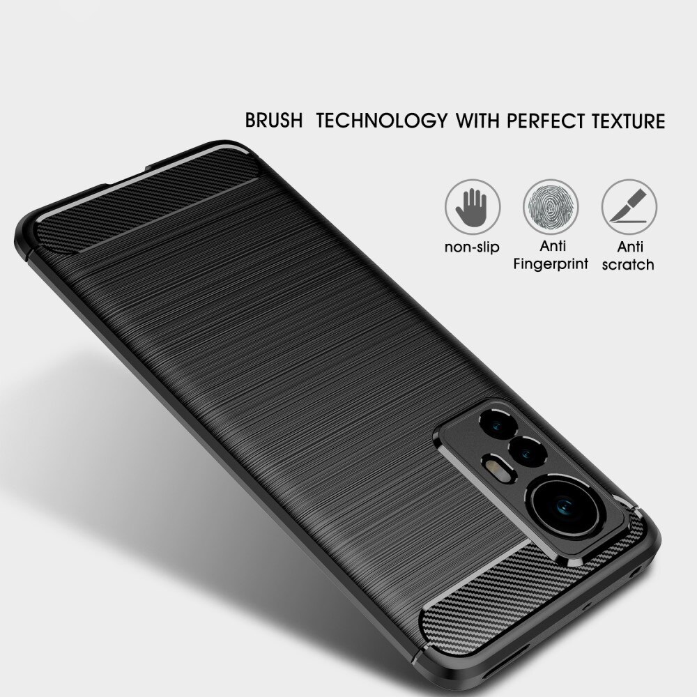 Xiaomi 12 Kuori TPU Brushed Musta