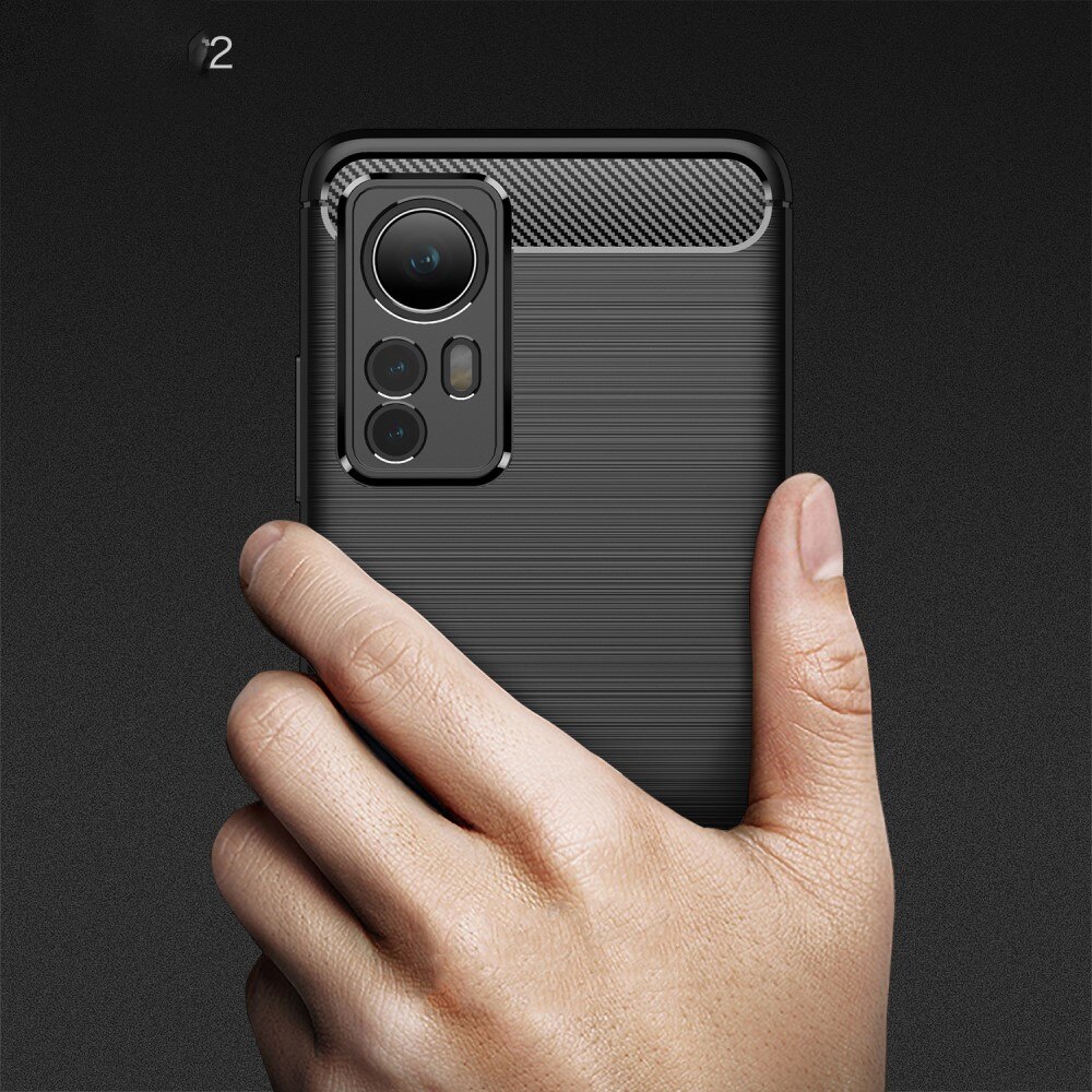 Xiaomi 12 Kuori TPU Brushed Musta