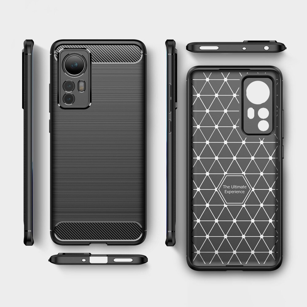 Xiaomi 12 Kuori TPU Brushed Musta