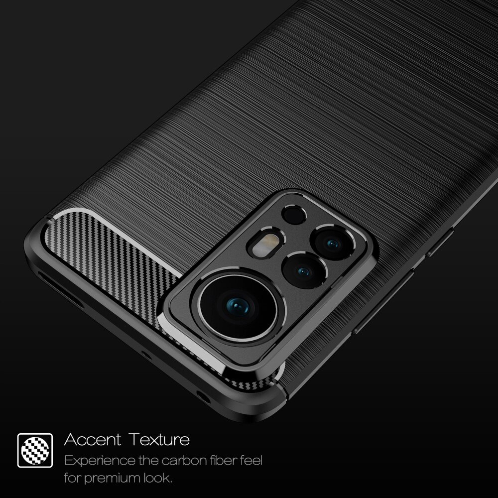 Xiaomi 12 Pro Kuori TPU Brushed Musta