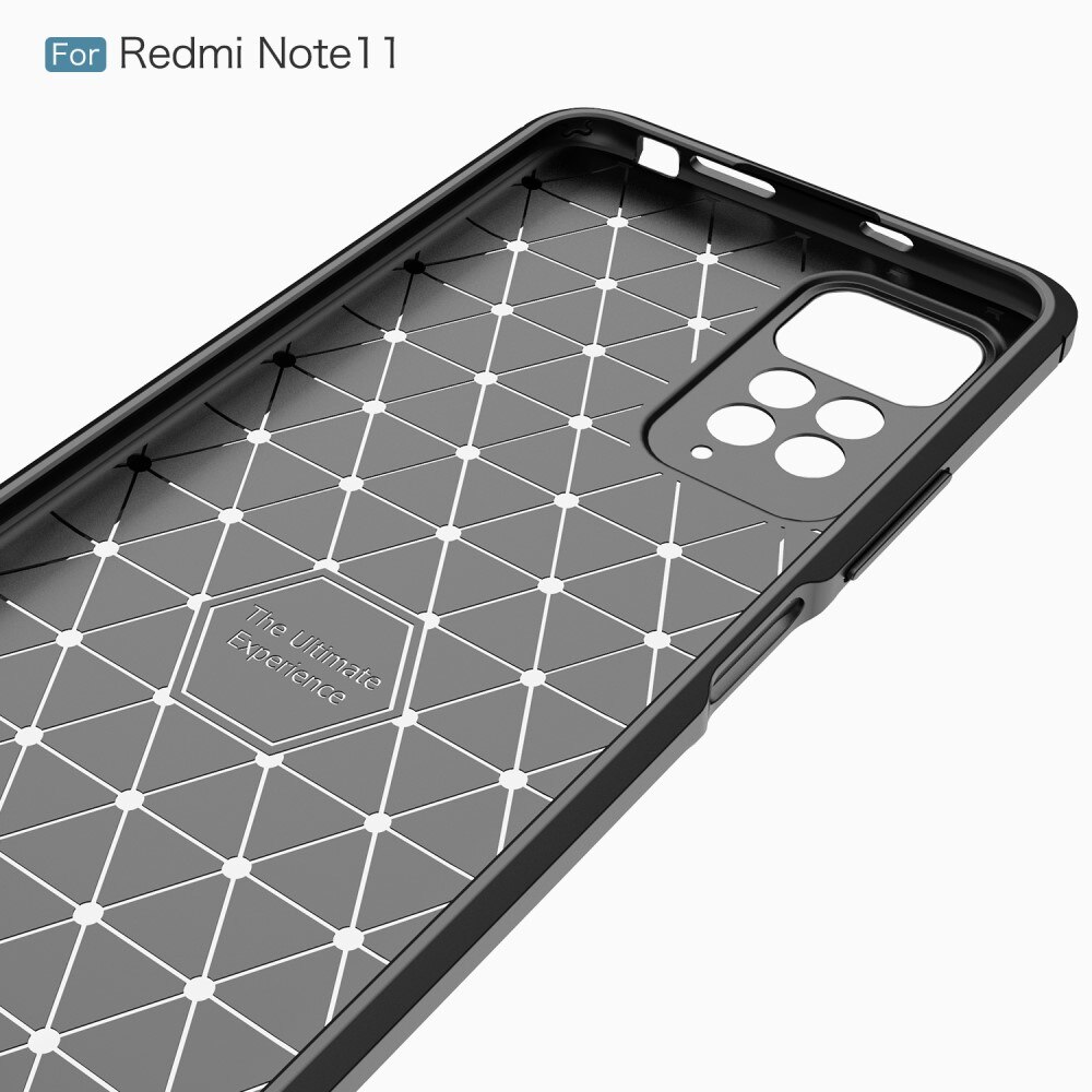 Xiaomi Redmi Note 11 Kuori TPU Brushed Musta