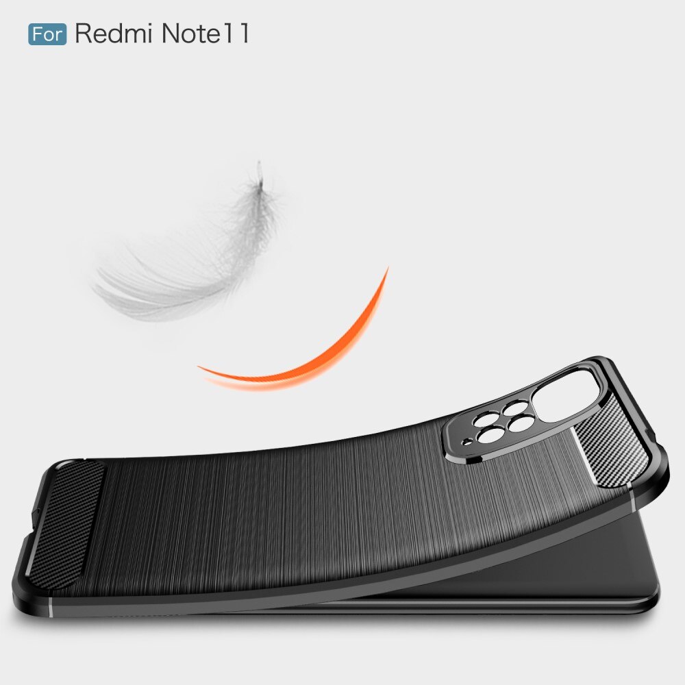Xiaomi Redmi Note 11 Kuori TPU Brushed Musta