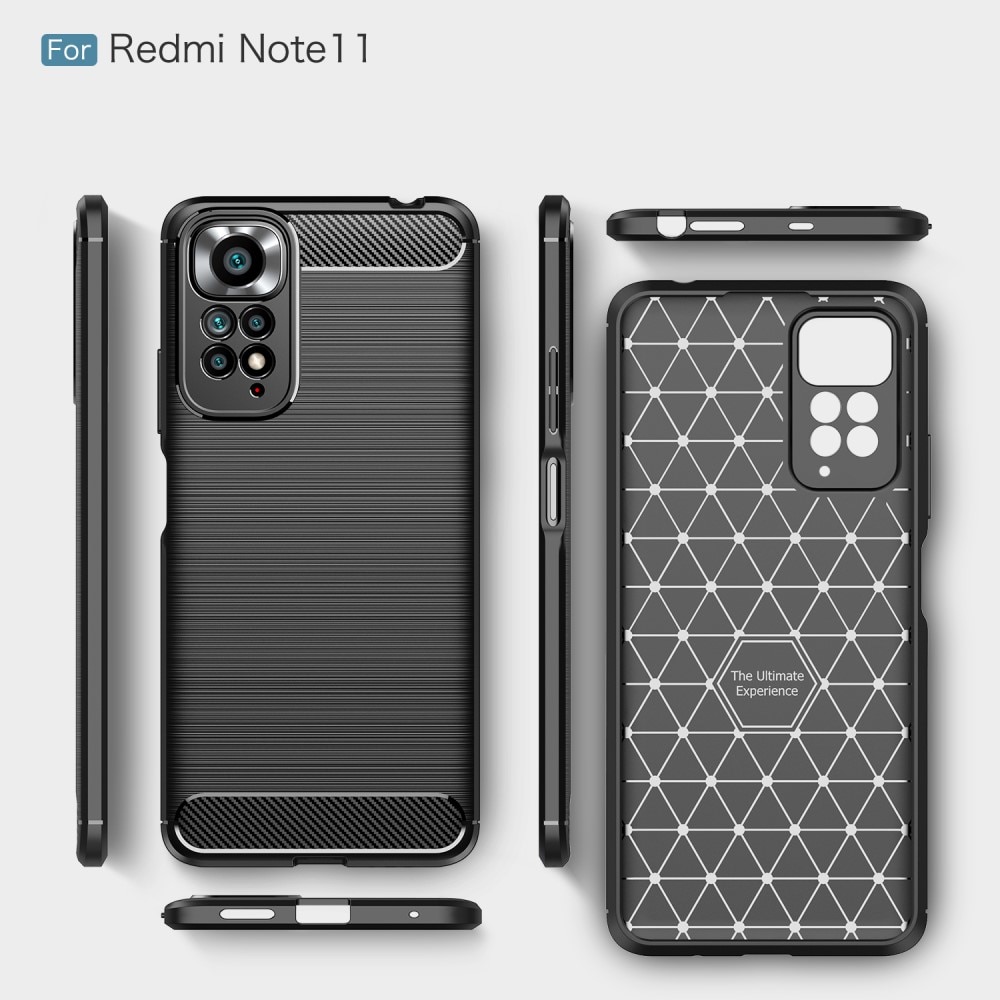 Xiaomi Redmi Note 11 Kuori TPU Brushed Musta