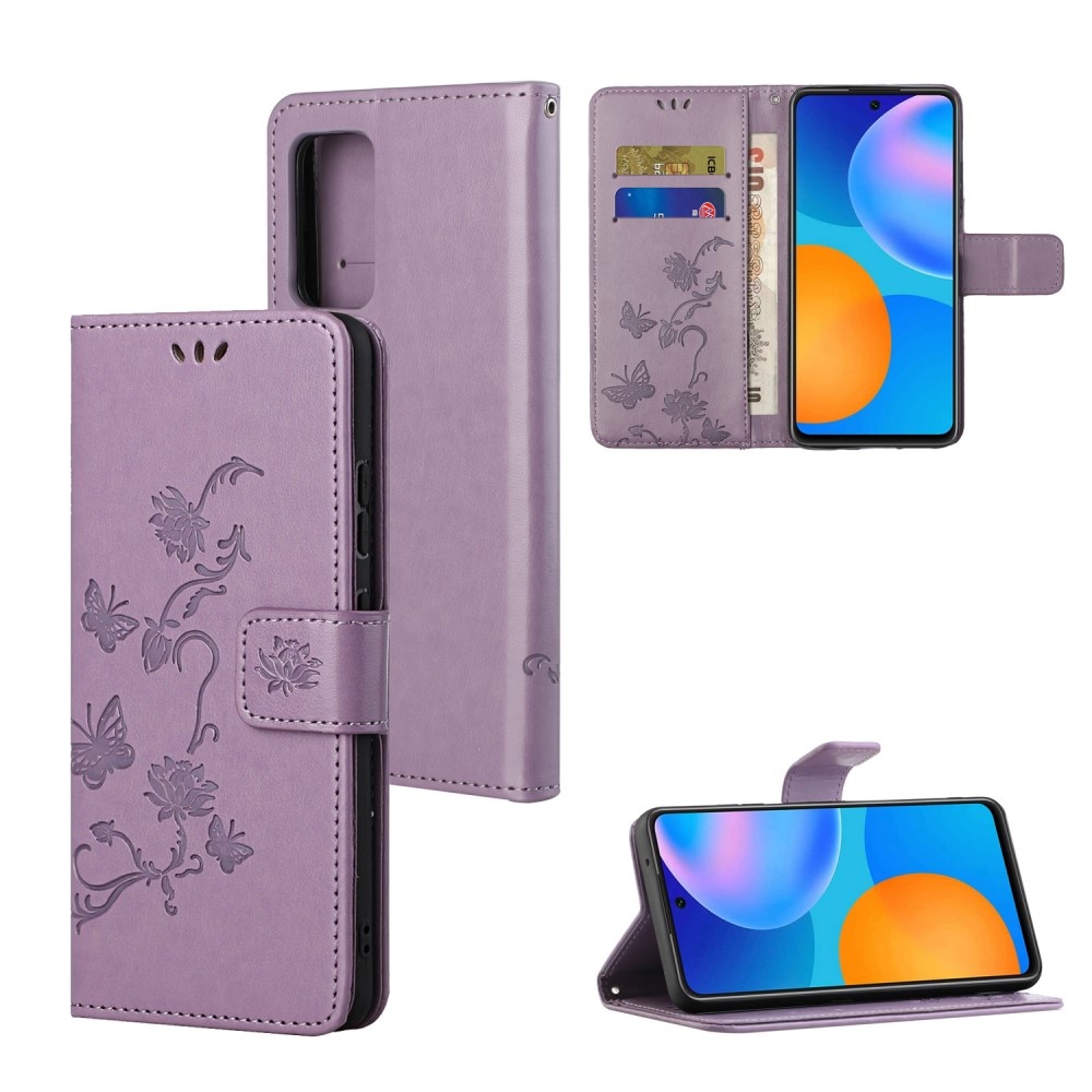 Nahkakotelo Perhonen Xiaomi Redmi Note 11 Liila