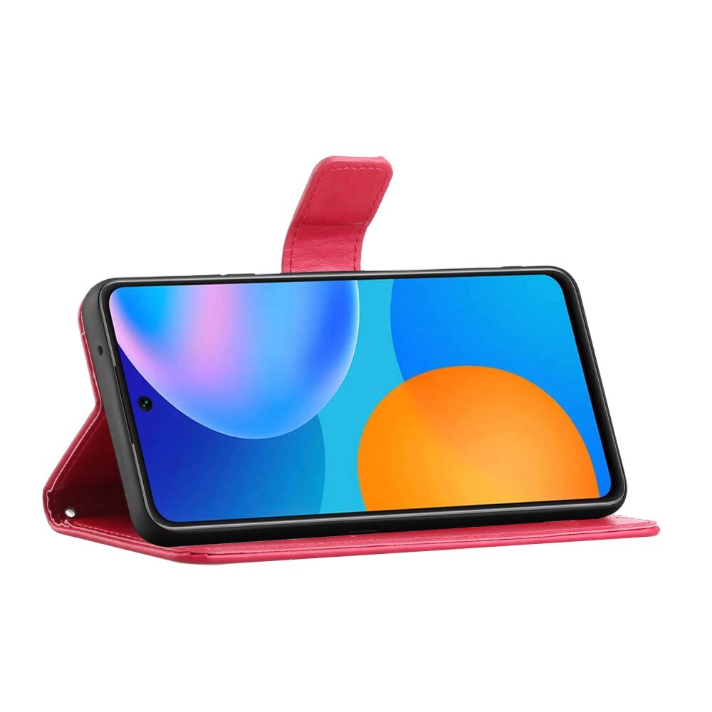 Nahkakotelo Perhonen Xiaomi Redmi Note 11 Punainen