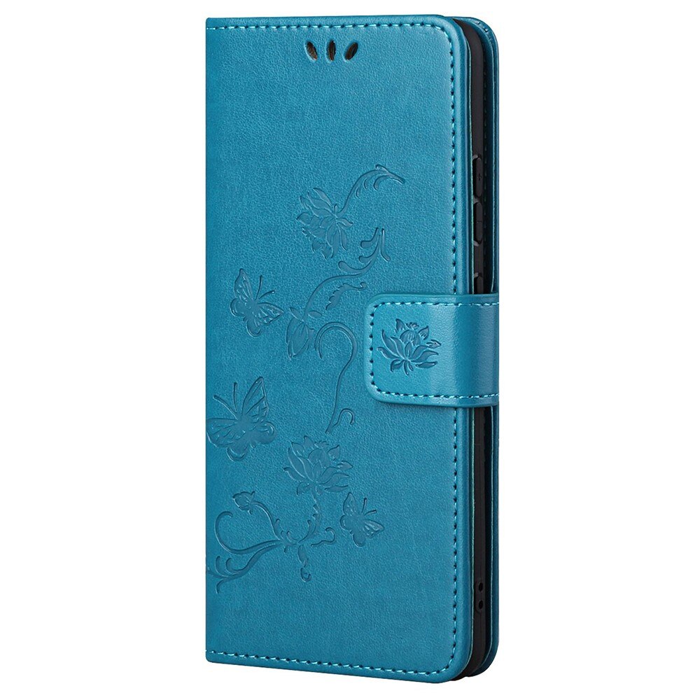Nahkakotelo Perhonen Xiaomi Redmi Note 11 Pro Sininen
