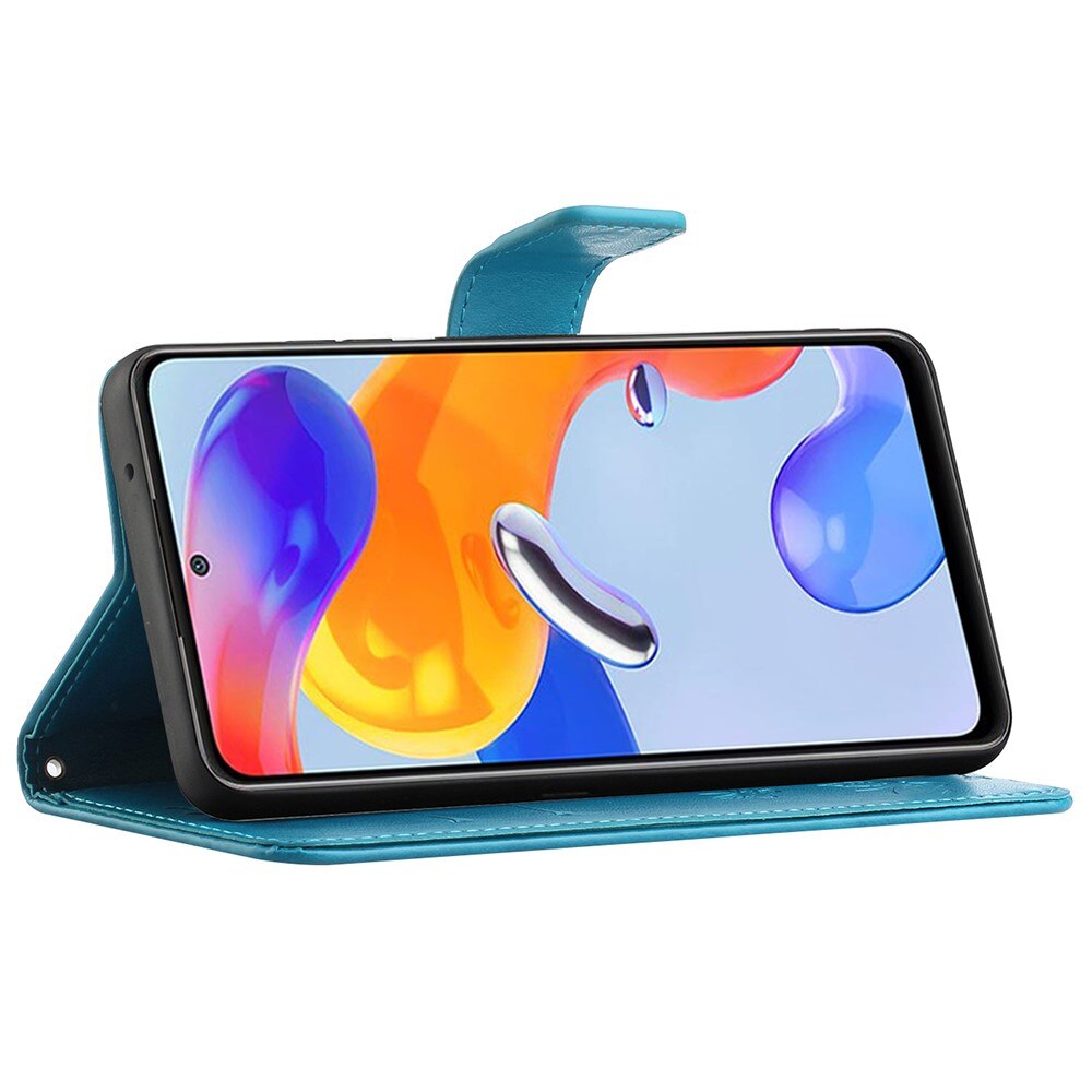 Nahkakotelo Perhonen Xiaomi Redmi Note 11 Pro Sininen