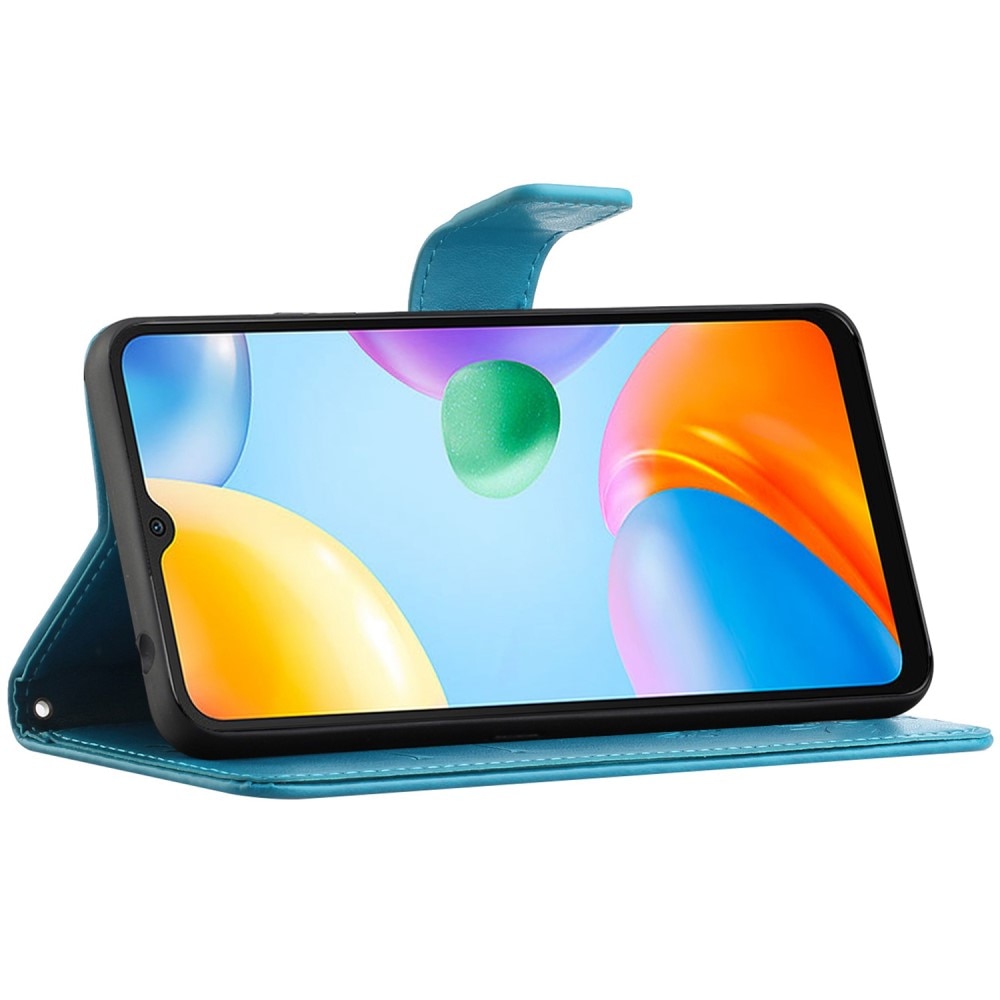 Nahkakotelo Perhonen Xiaomi Redmi 10C Sininen