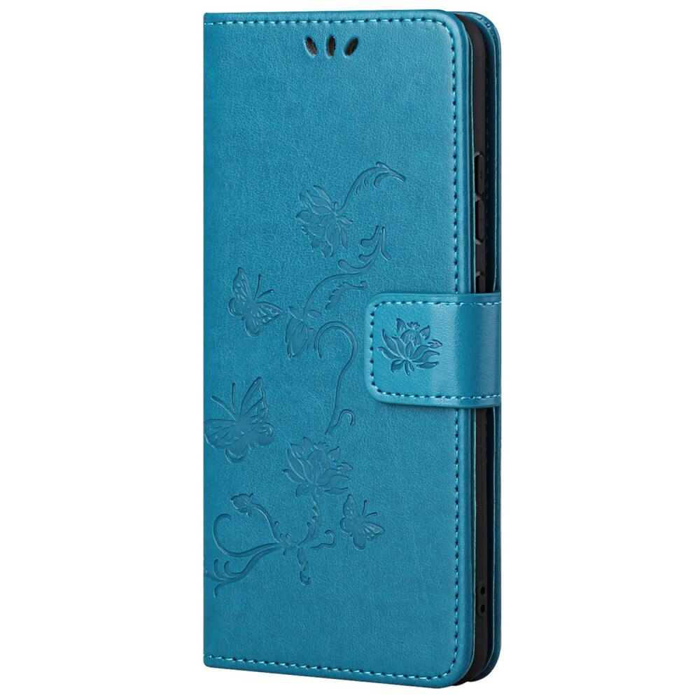 Nahkakotelo Perhonen Xiaomi Redmi 10C Sininen