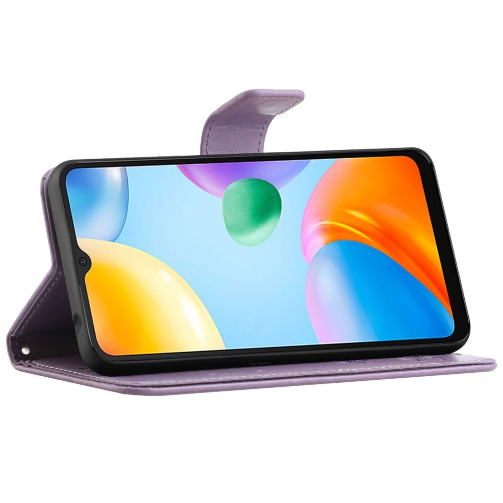 Nahkakotelo Perhonen Xiaomi Redmi 10C Liila
