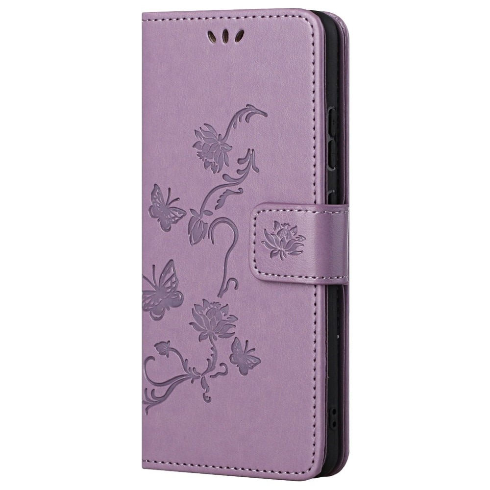Nahkakotelo Perhonen Xiaomi Redmi 10C Liila