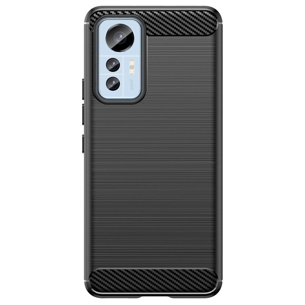 Xiaomi 12 Lite Kuori TPU Brushed Musta