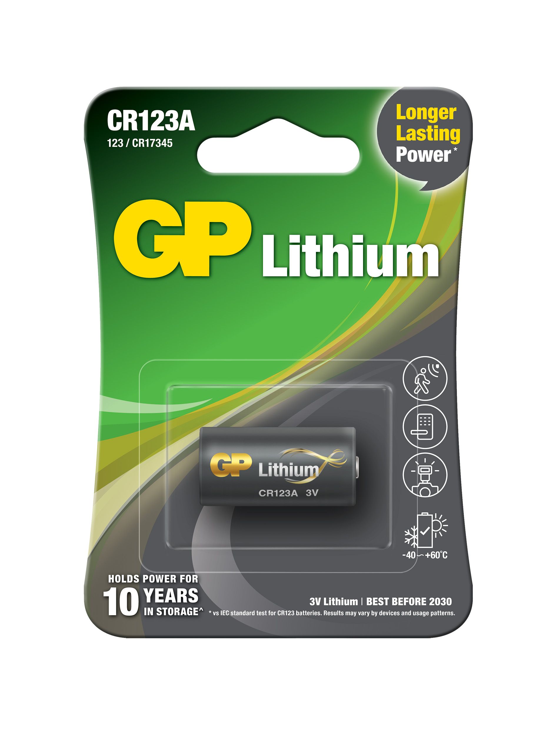 Lithium paristo CR123A