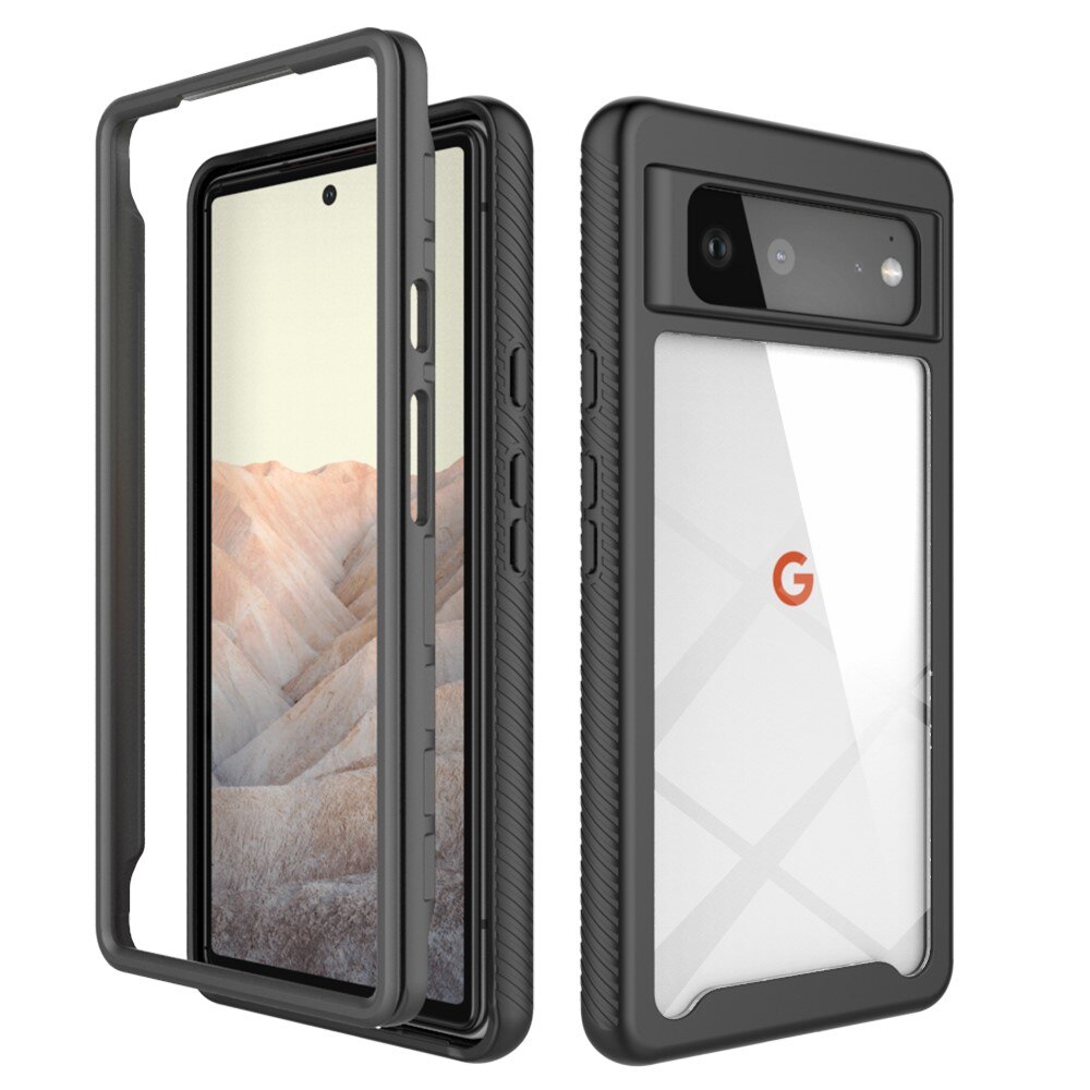 Full Cover Kuori Google Pixel 6 musta