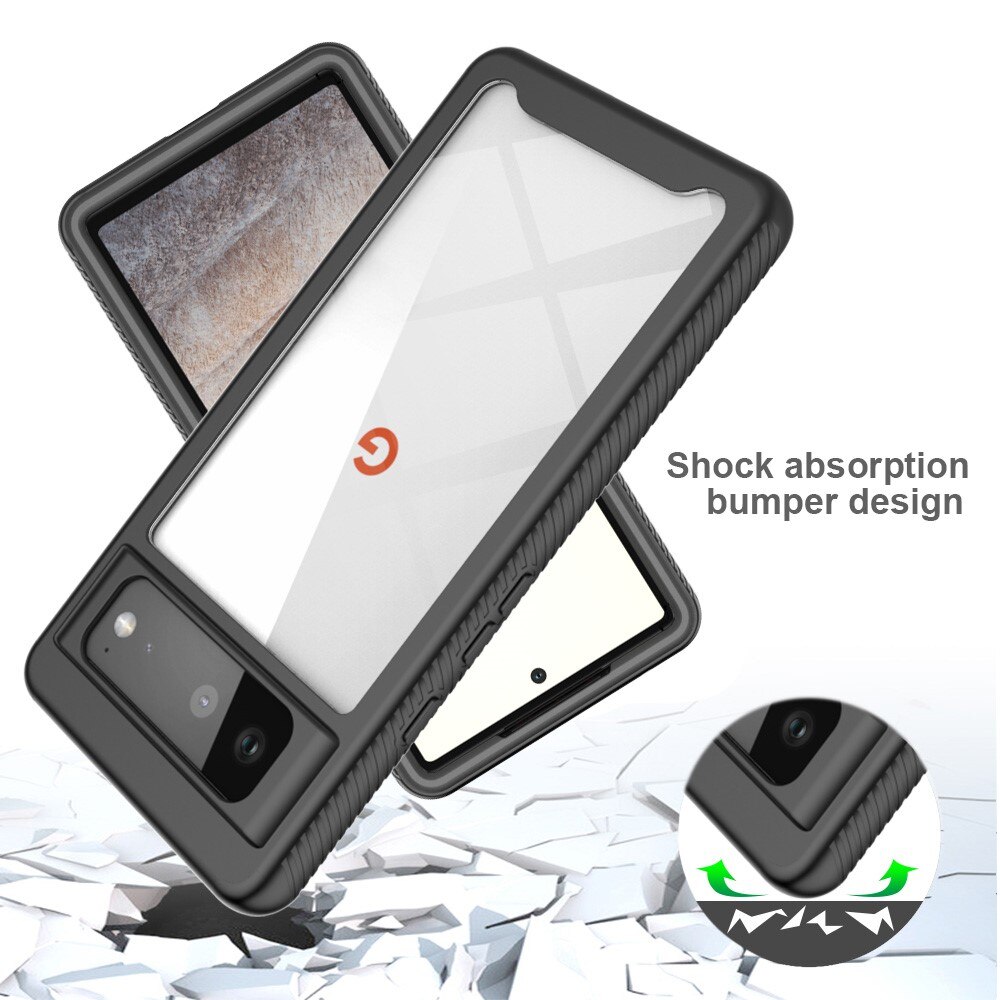 Full Cover Kuori Google Pixel 6 Musta