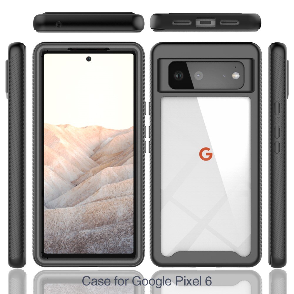 Full Cover Kuori Google Pixel 6 musta